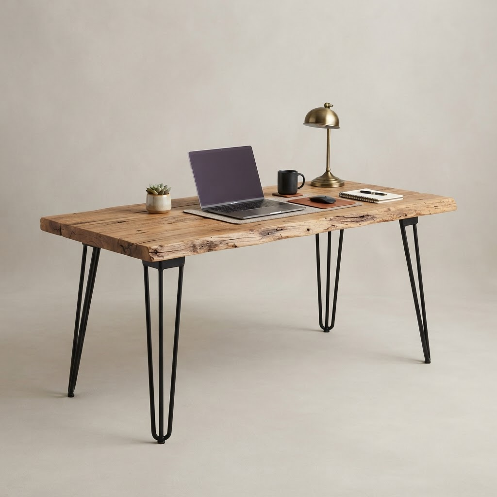 Sawyer Raw-Edge Hairpin Leg Desk