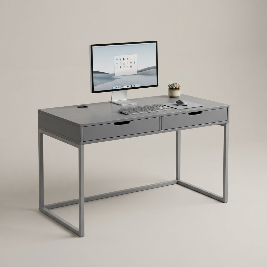 Axis Graphite Two-Drawer Desk